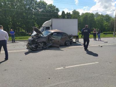 Опубликовано видео момента массовой аварии на Московском шоссе в Рязани